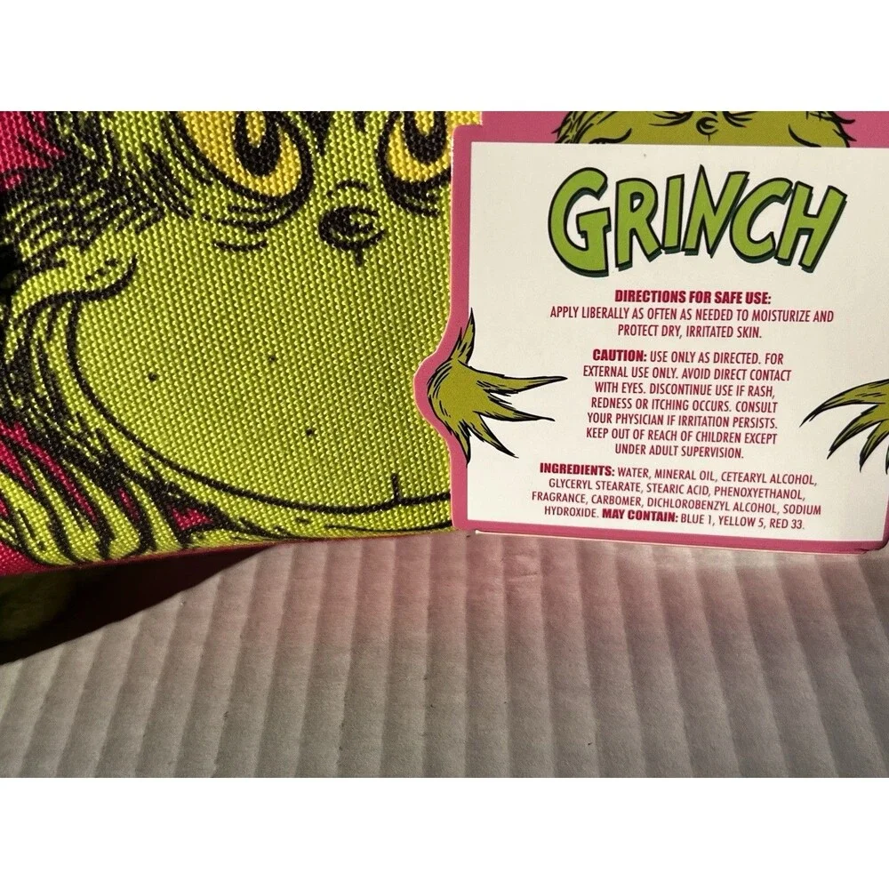 Dr. Seuss The Grinch Makeup Bag Gift Set Headband & 4 Hand Creams NWT